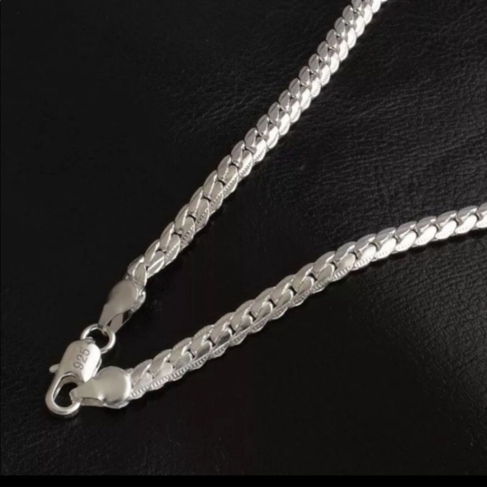 New 925 Sterling Silver Snake Necklace - Picture 4 of 4